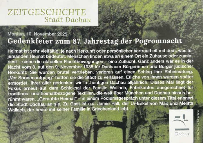 Zeitgeschichte: Musikalische Begleitung einer Gedenkfeier am 10. November