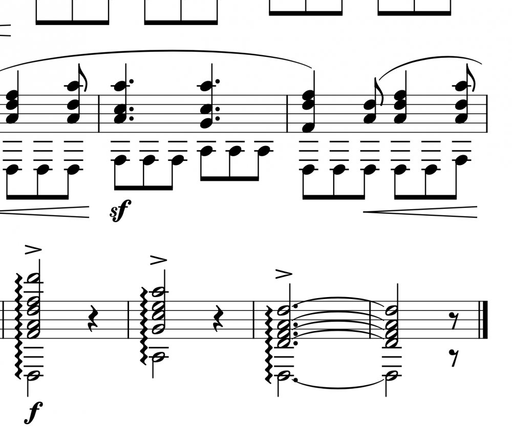 Die Schlußtakte meiner 'Grande Sonate Pastorale'